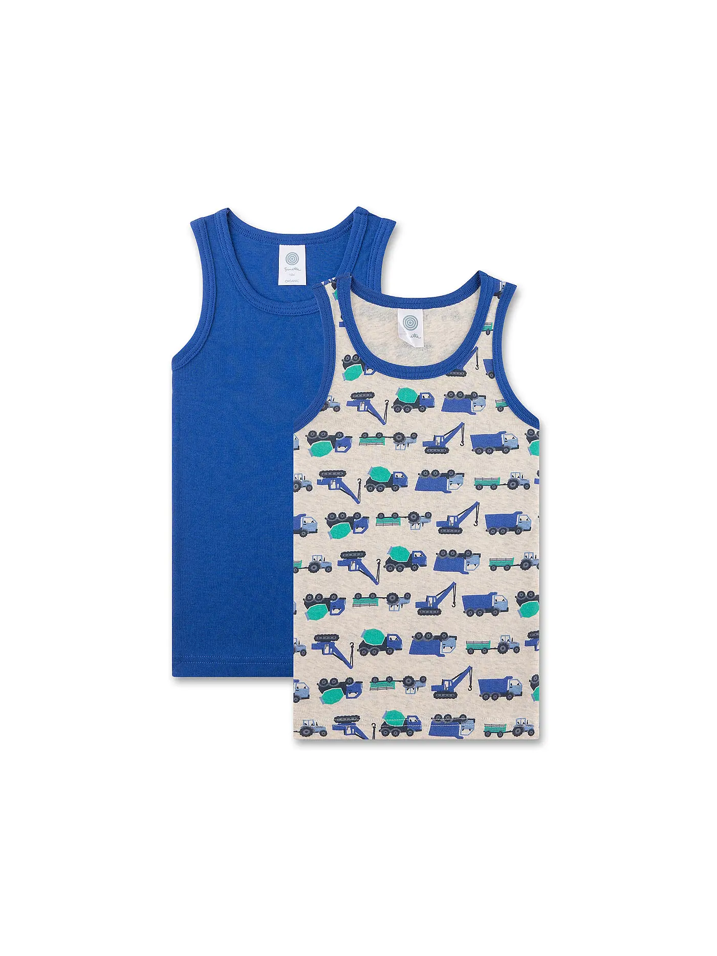 SANETTA | Jungen Unterhemd 2er Pkg nature melange | 